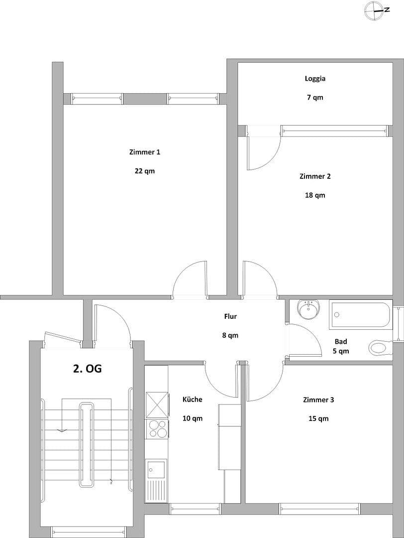 Prodej bytu 3+1 82 m², Schönsberg 44, Hamburg, Hamburg Prodej bytu 3+1 82 m², Schönsberg 44, Hamburg, Hamburg