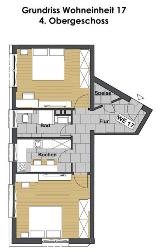 Pronájem bytu 1+1 30 m², Bauerngasse 39, Nürnberg, Bavorsko Pronájem bytu 1+1 30 m², Bauerngasse 39, Nürnberg, Bavorsko