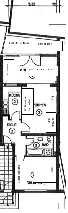 Pronájem bytu 2+1 70 m², Mainz, Porýní-Falc Pronájem bytu 2+1 70 m², Mainz, Porýní-Falc