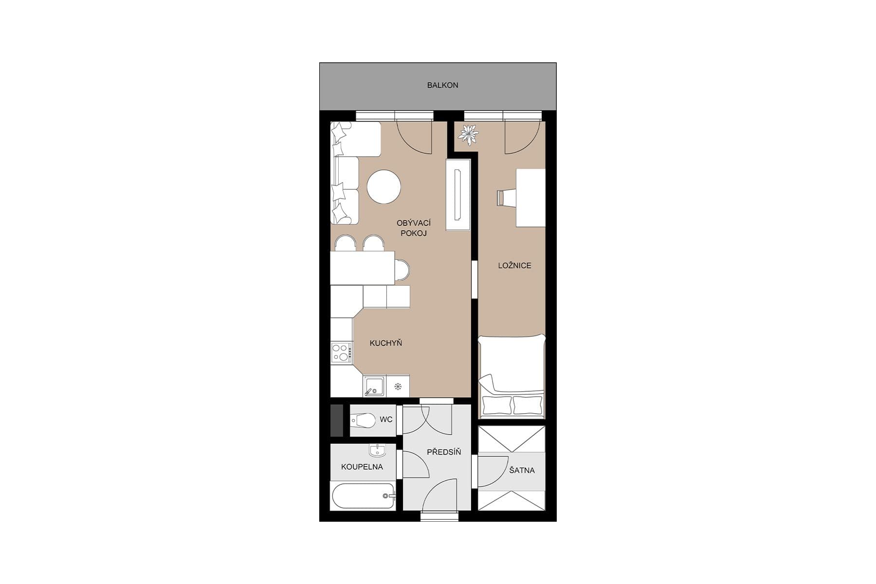 Prodej bytu 2+kk 53 m², Chotěšovská, Praha, Praha Prodej bytu 2+kk 53 m², Chotěšovská, Praha, Praha
