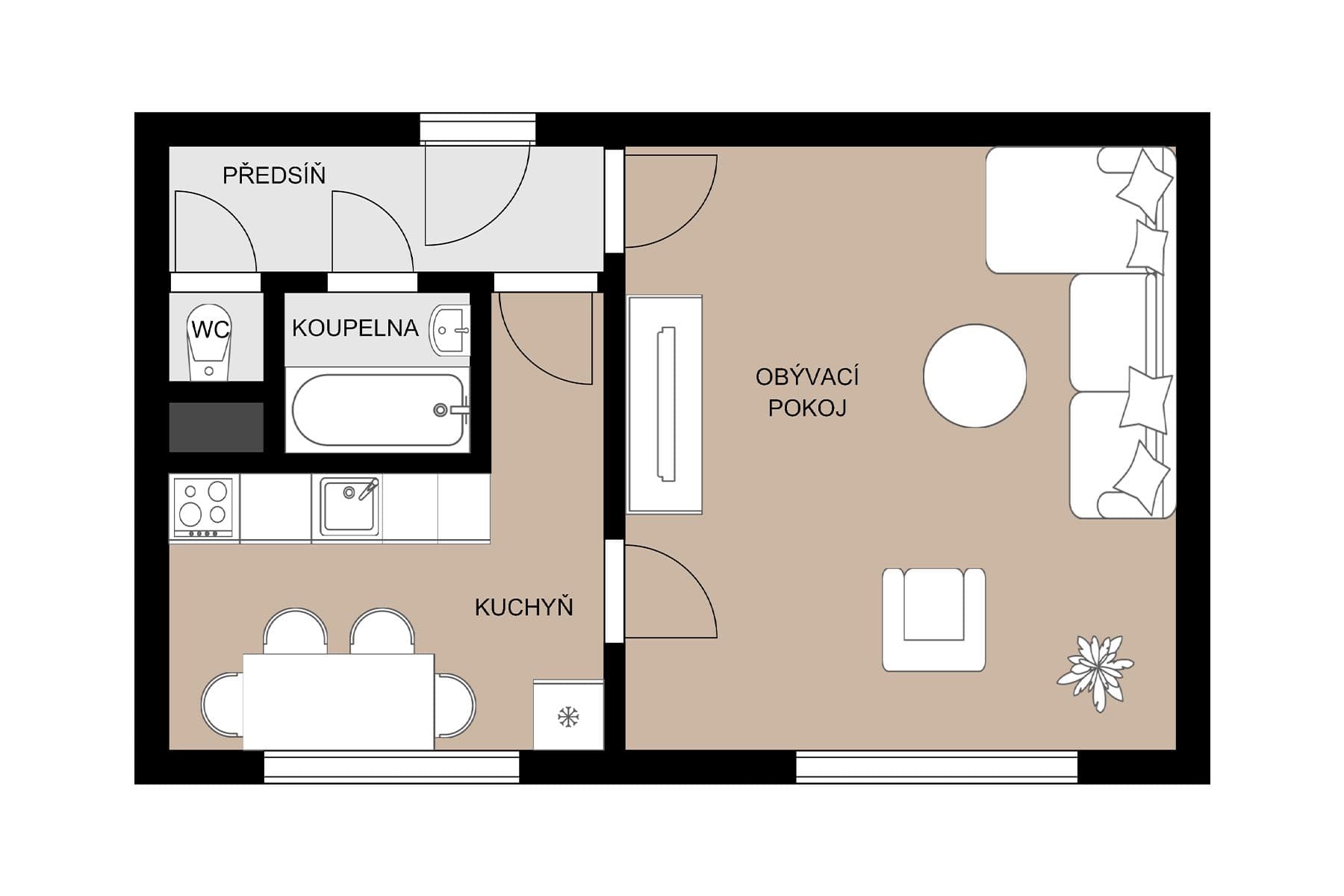 Prodej bytu 1+1 40 m², Kafkova, Praha, Praha Prodej bytu 1+1 40 m², Kafkova, Praha, Praha
