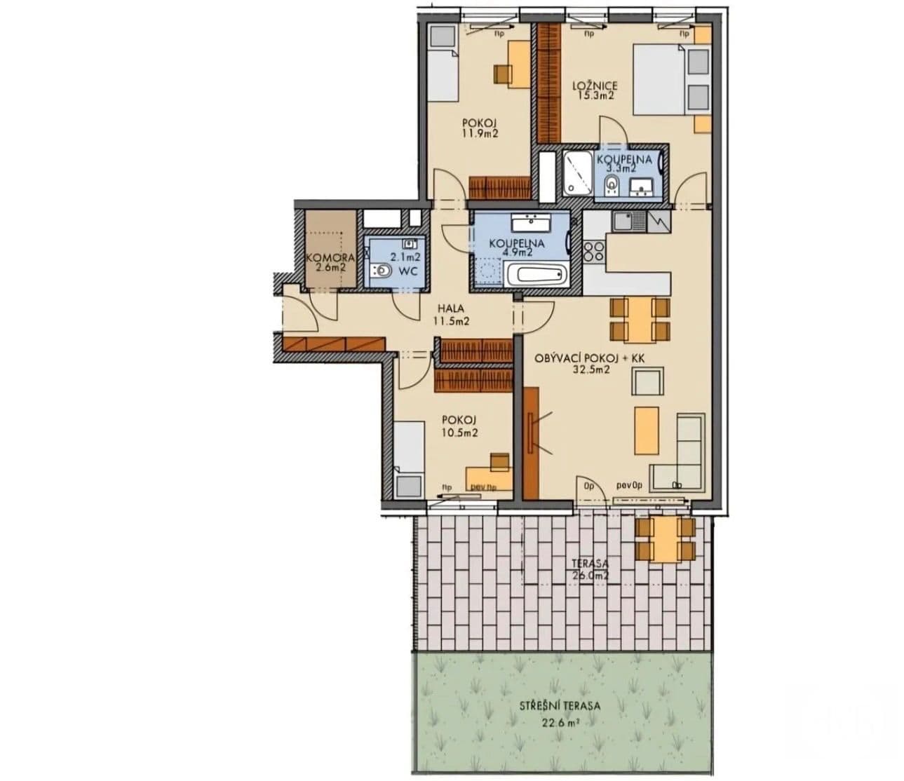 Prodej bytu 4+kk 102 m², Kardausova, Praha, Praha Prodej bytu 4+kk 102 m², Kardausova, Praha, Praha