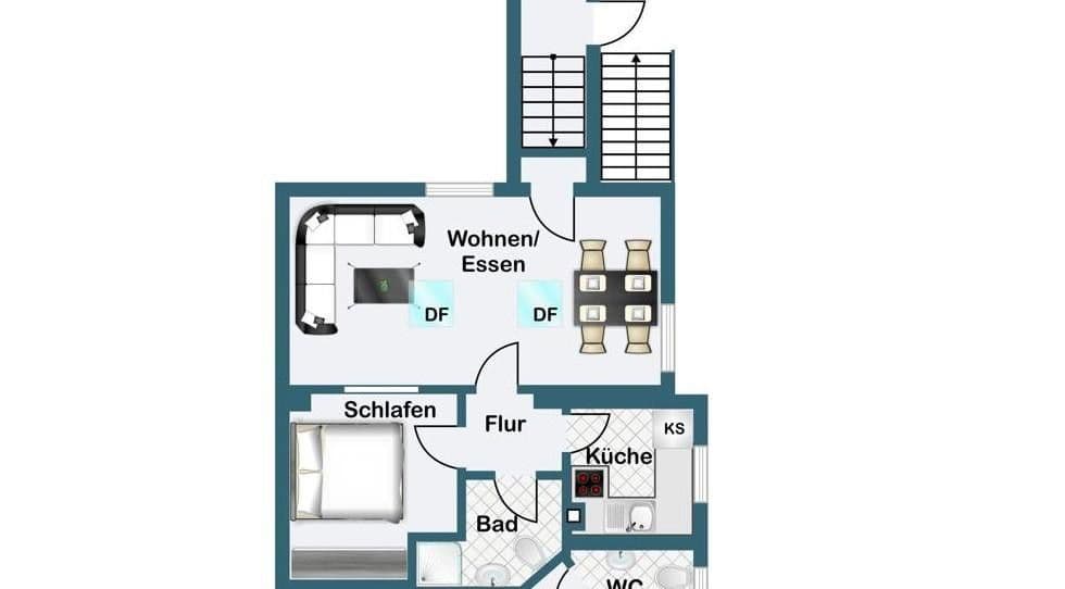 Pronájem bytu 2+1 60 m², Nikolausstraße 5, Fulda, Hessen Pronájem bytu 2+1 60 m², Nikolausstraße 5, Fulda, Hessen
