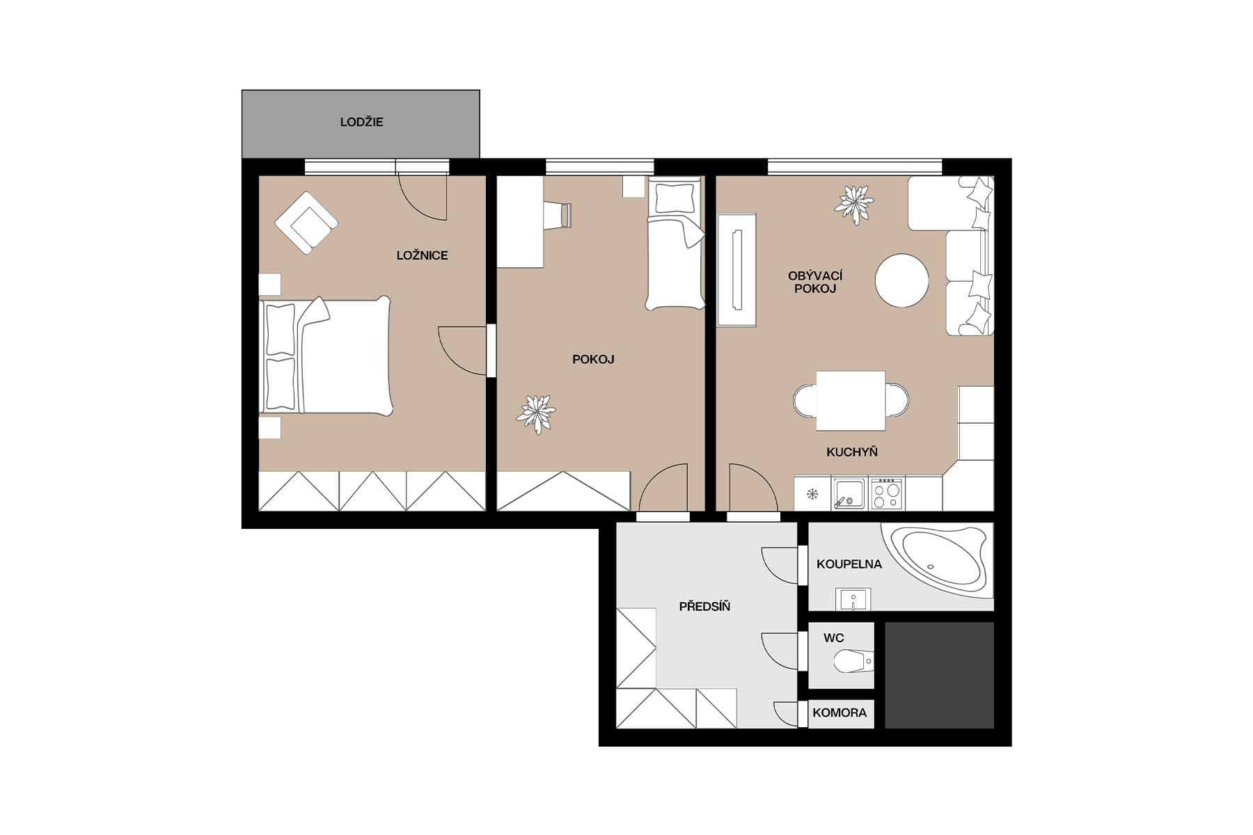 Prodej bytu 3+kk 79 m², Pivovarnická, Praha, Praha Prodej bytu 3+kk 79 m², Pivovarnická, Praha, Praha