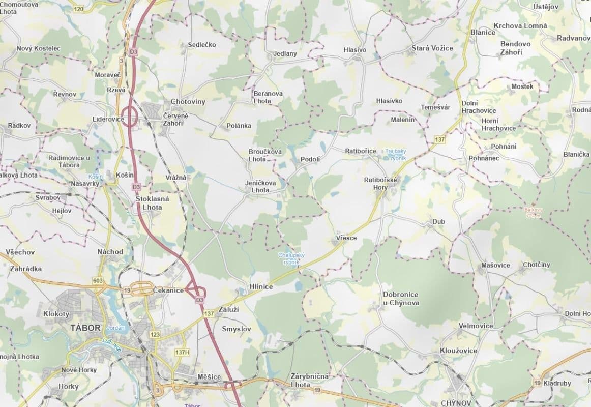 Prodej pozemku 3.719 m², Ratibořské Hory, Jihočeský kraj Prodej pozemku 3.719 m², Ratibořské Hory, Jihočeský kraj