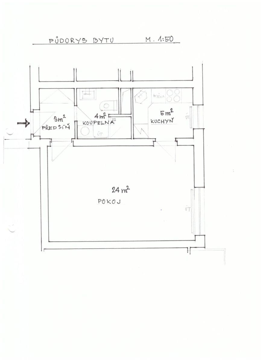 Pronájem bytu 1+kk 36 m², Čechova, Poděbrady, Středočeský kraj Pronájem bytu 1+kk 36 m², Čechova, Poděbrady, Středočeský kraj