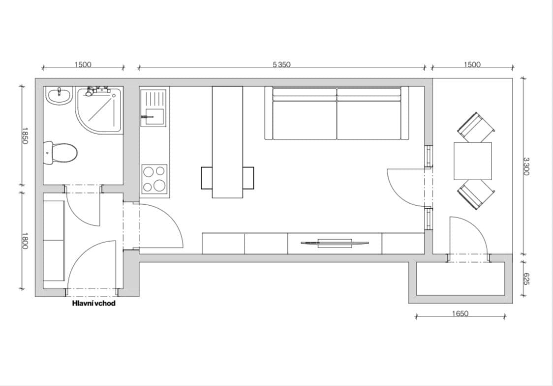 Pronájem bytu 1+kk 24 m², Hartigova, Praha, Praha Pronájem bytu 1+kk 24 m², Hartigova, Praha, Praha