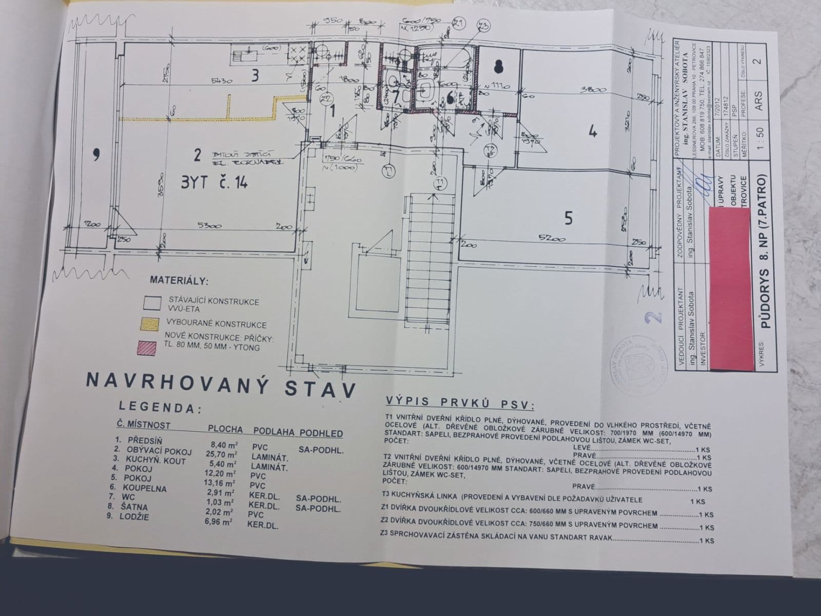 Prodej bytu 3+kk 70 m², Rezlerova, Praha, Praha Prodej bytu 3+kk 70 m², Rezlerova, Praha, Praha