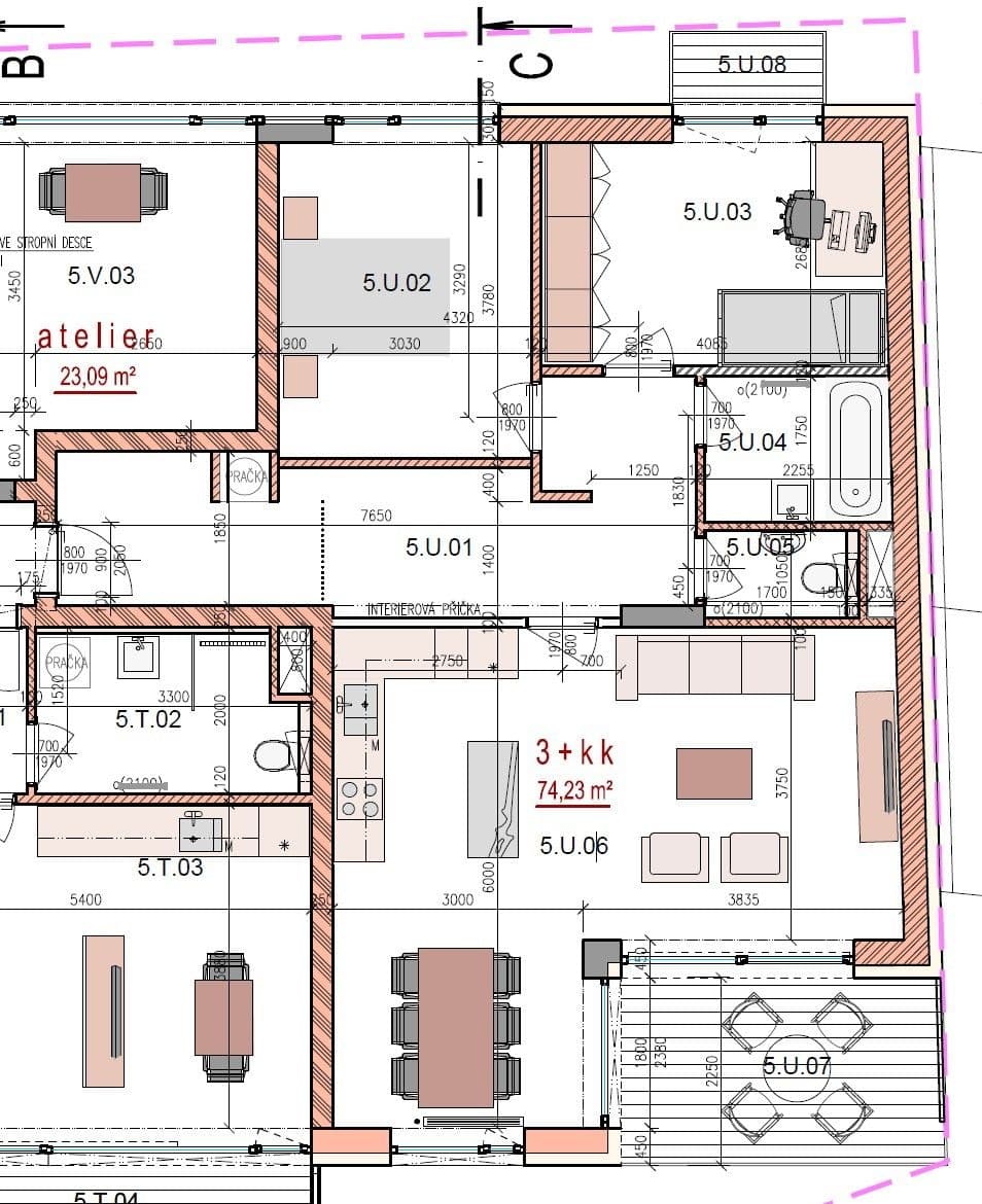Pronájem bytu 3+kk 75 m², Kollárova, Brno, Jihomoravský kraj Pronájem bytu 3+kk 75 m², Kollárova, Brno, Jihomoravský kraj