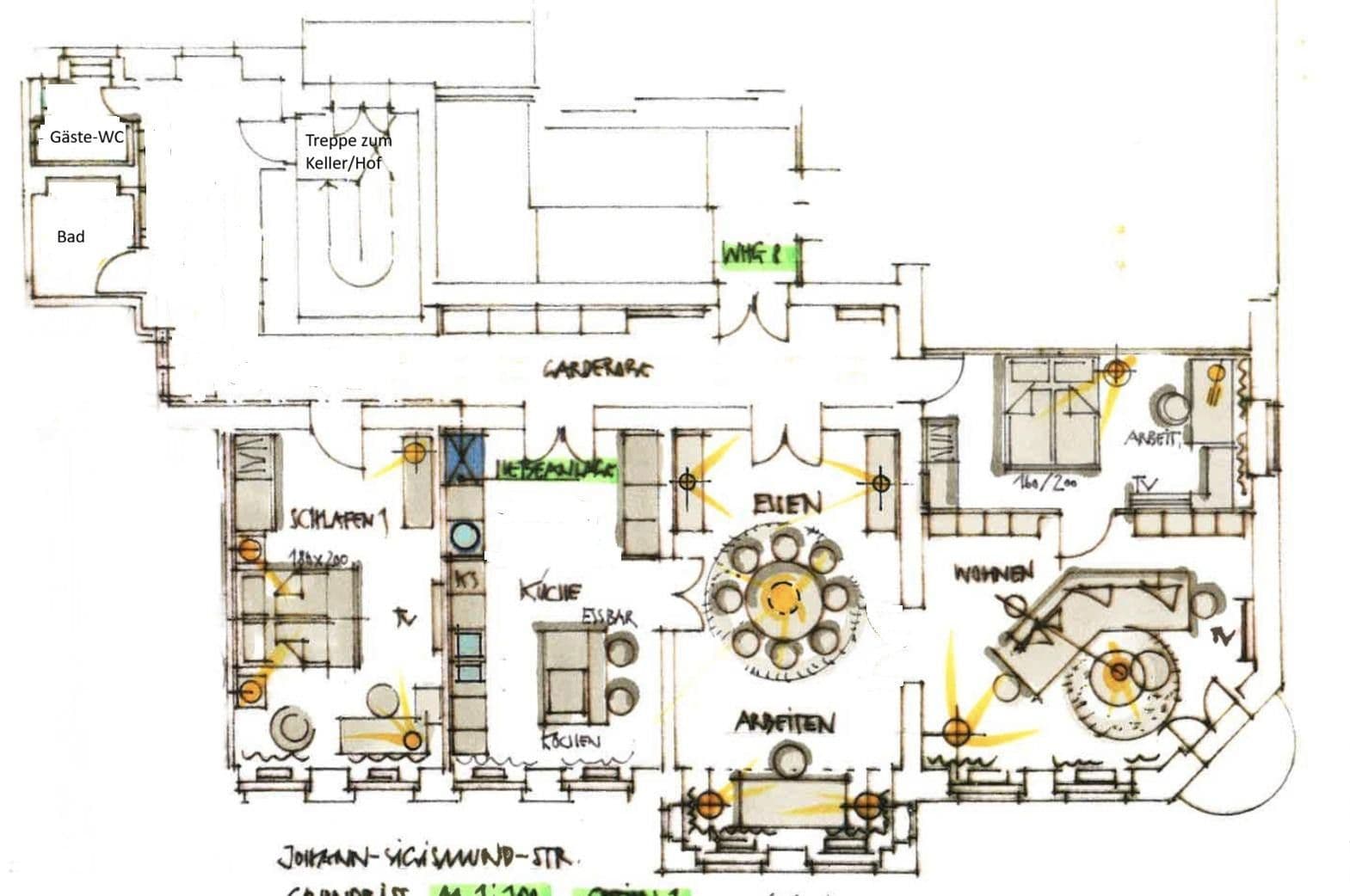 Pronájem bytu 4+1 137 m², Westfälische Str. 54, Berlin, Berlín Pronájem bytu 4+1 137 m², Westfälische Str. 54, Berlin, Berlín