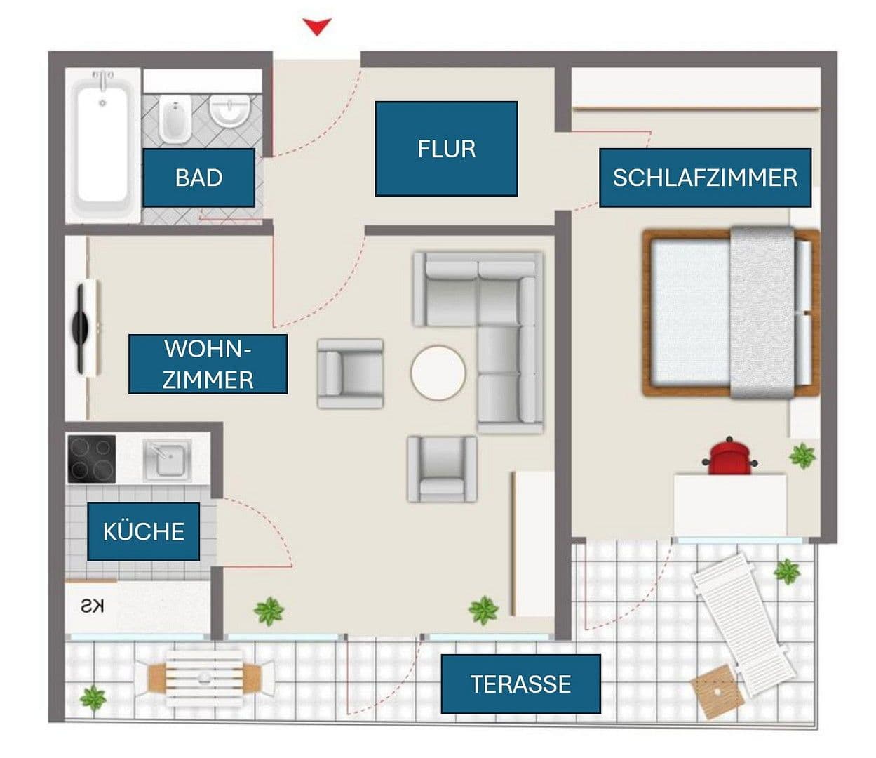 Prodej bytu 2+1 49 m², Sepp-Manger-Straße 3a, Neufahrn, Bavorsko Prodej bytu 2+1 49 m², Sepp-Manger-Straße 3a, Neufahrn, Bavorsko