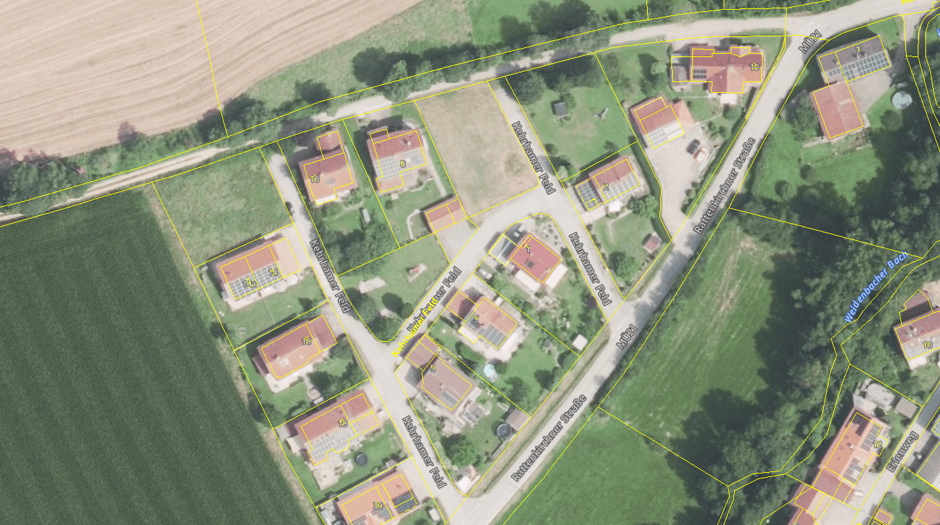 Prodej pozemku 791 m², Kehrhamer Feld 4, Heldenstein OT Weidenbach, Bavorsko Prodej pozemku 791 m², Kehrhamer Feld 4, Heldenstein OT Weidenbach, Bavorsko
