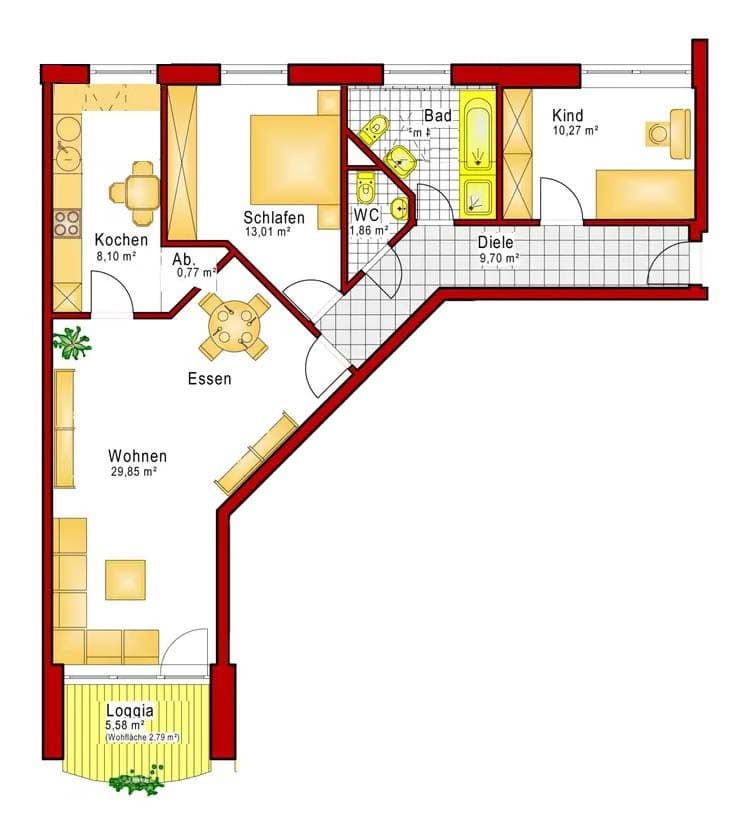 Pronájem bytu 3+kk 83 m², Sterkrader Straße 248, Dinslaken, Severní Porýní-Vestfálsko Pronájem bytu 3+kk 83 m², Sterkrader Straße 248, Dinslaken, Severní Porýní-Vestfálsko