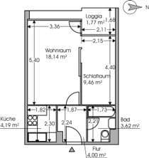 Pronájem bytu 2+1 41 m², Schlangenbader Str. 14, Berlin, Berlín Pronájem bytu 2+1 41 m², Schlangenbader Str. 14, Berlin, Berlín