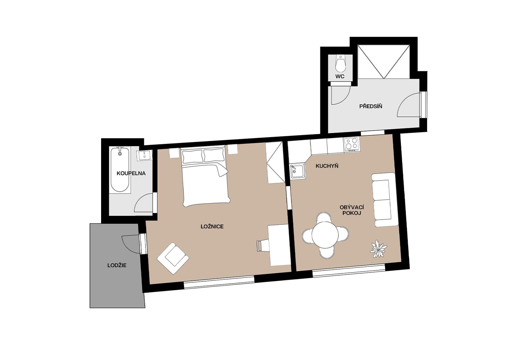 Prodej bytu 2+kk 55 m², Jateční, Praha, Praha Prodej bytu 2+kk 55 m², Jateční, Praha, Praha