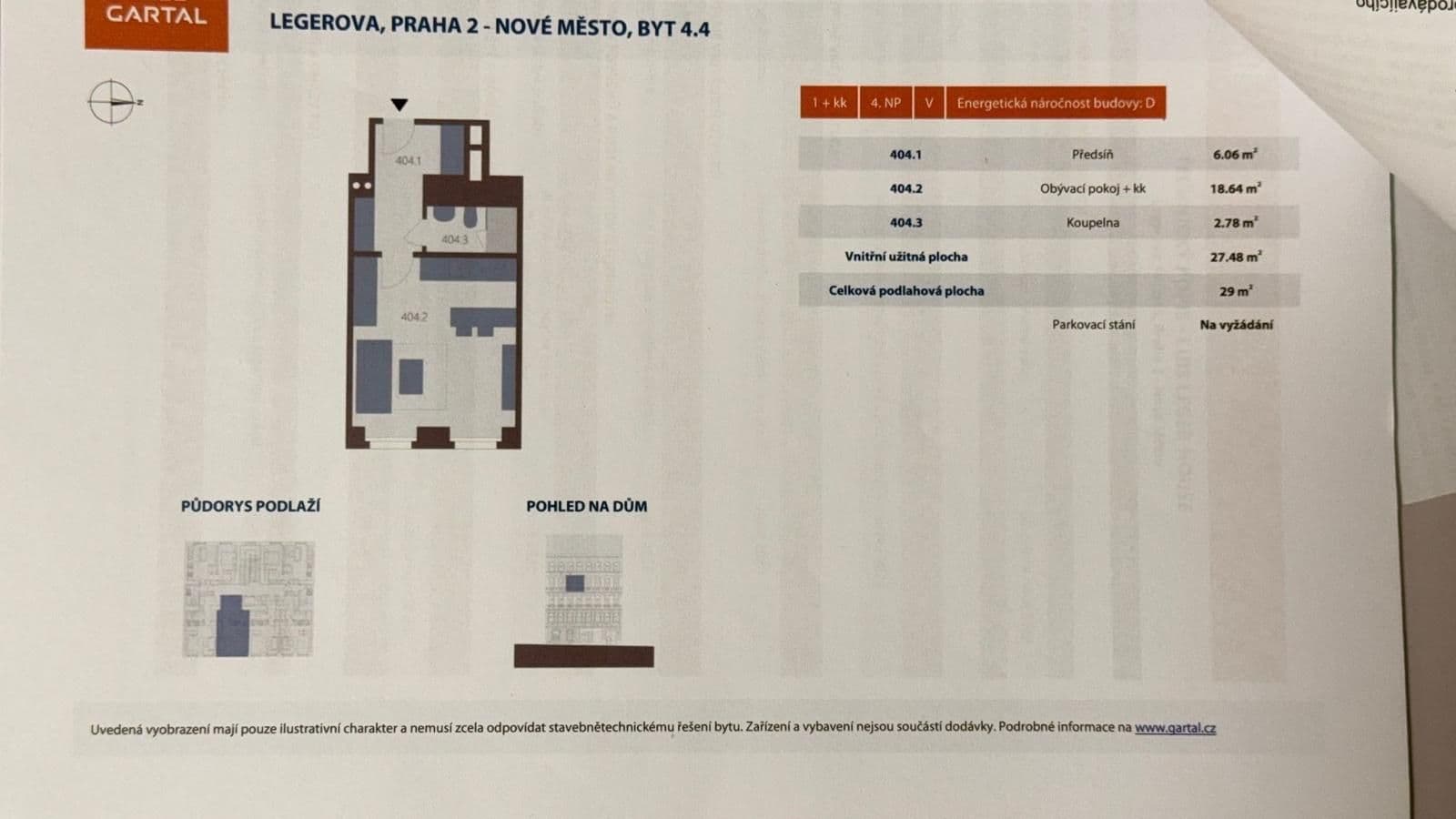 Prodej bytu 1+kk 28 m², Legerova, Praha, Praha Prodej bytu 1+kk 28 m², Legerova, Praha, Praha