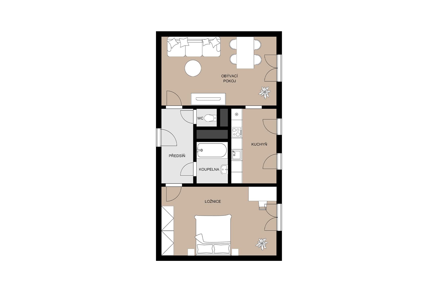 Prodej bytu 2+1 57 m², Bezručova, Říčany, Středočeský kraj Prodej bytu 2+1 57 m², Bezručova, Říčany, Středočeský kraj