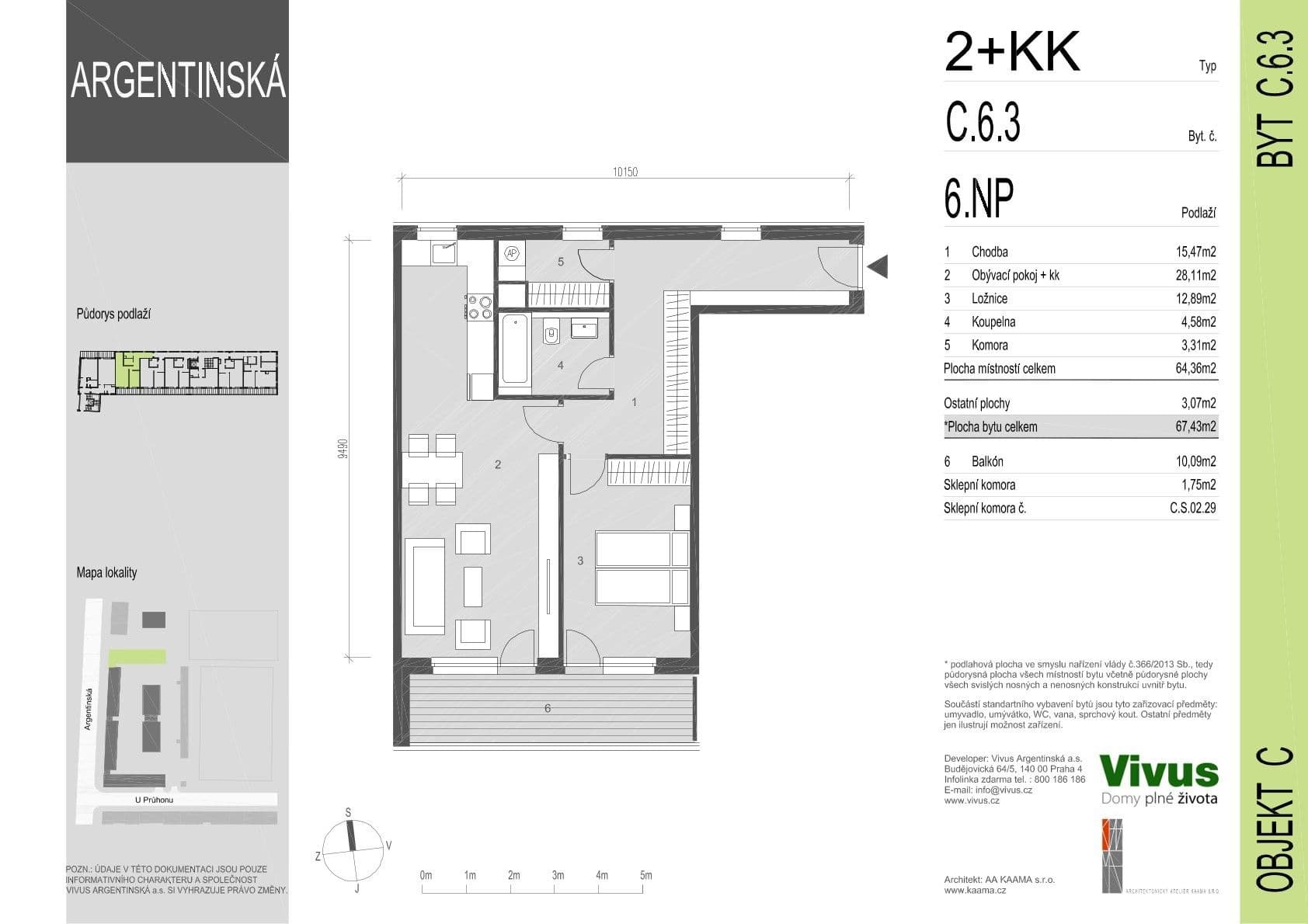 Prodej bytu 2+kk 79 m², Argentinská, Praha, Praha Prodej bytu 2+kk 79 m², Argentinská, Praha, Praha