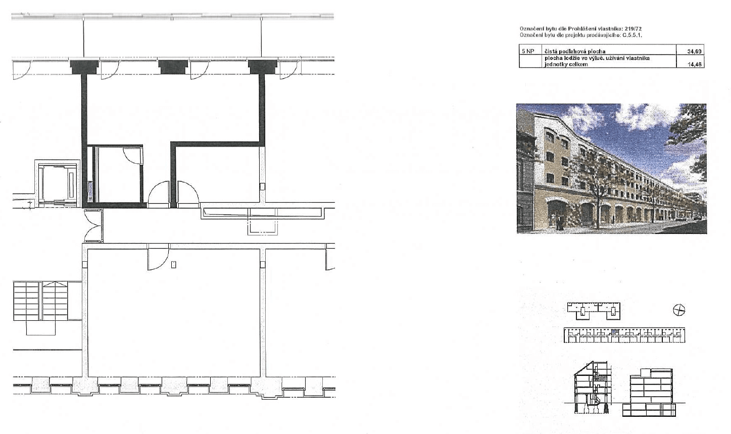 Pronájem bytu 1+kk 45 m², Šaldova, Praha, Praha Pronájem bytu 1+kk 45 m², Šaldova, Praha, Praha