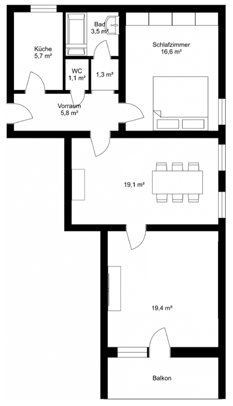 Pronájem bytu 3+1 75 m², Lazarettgasse 34, Graz, Štýrsko Pronájem bytu 3+1 75 m², Lazarettgasse 34, Graz, Štýrsko