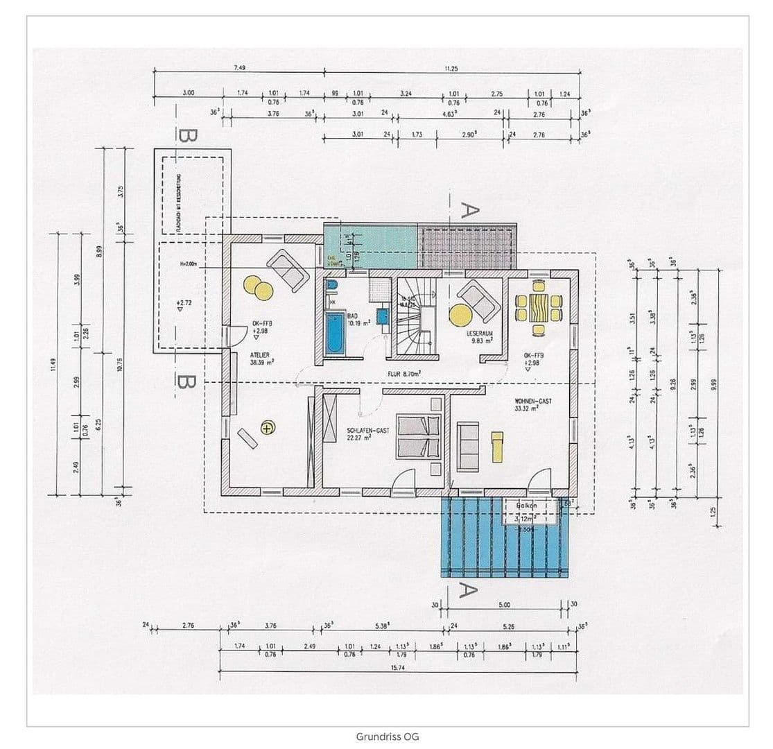 Prodej domu 230 m², pozemek 640 m², Am Lech 1 1/2, Unterdießen, Bavorsko Prodej domu 230 m², pozemek 640 m², Am Lech 1 1/2, Unterdießen, Bavorsko