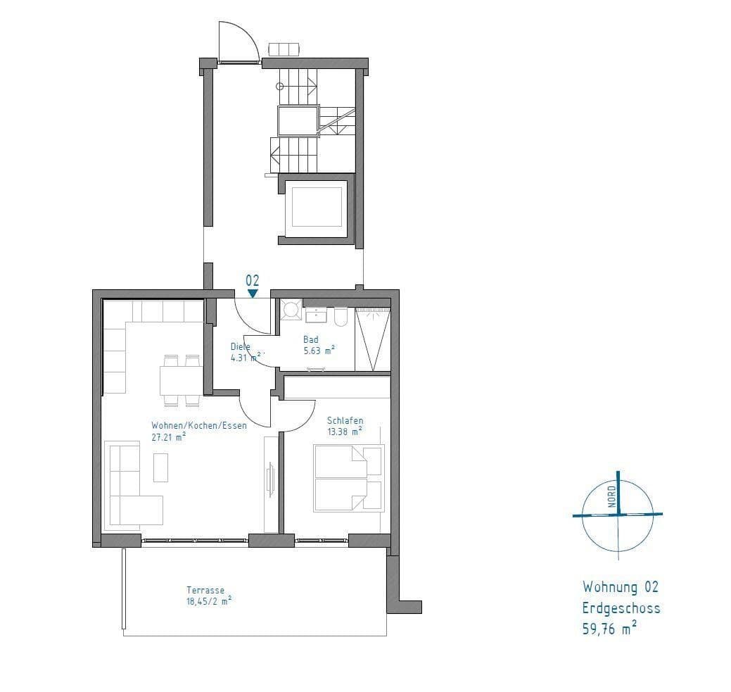 Pronájem bytu 2+1 61 m², Augsburg, Bavorsko Pronájem bytu 2+1 61 m², Augsburg, Bavorsko