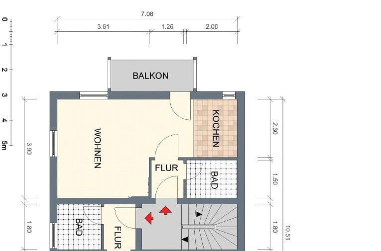 Pronájem bytu 1+1 31 m², Konstanz, Bádensko-Württembersko Pronájem bytu 1+1 31 m², Konstanz, Bádensko-Württembersko