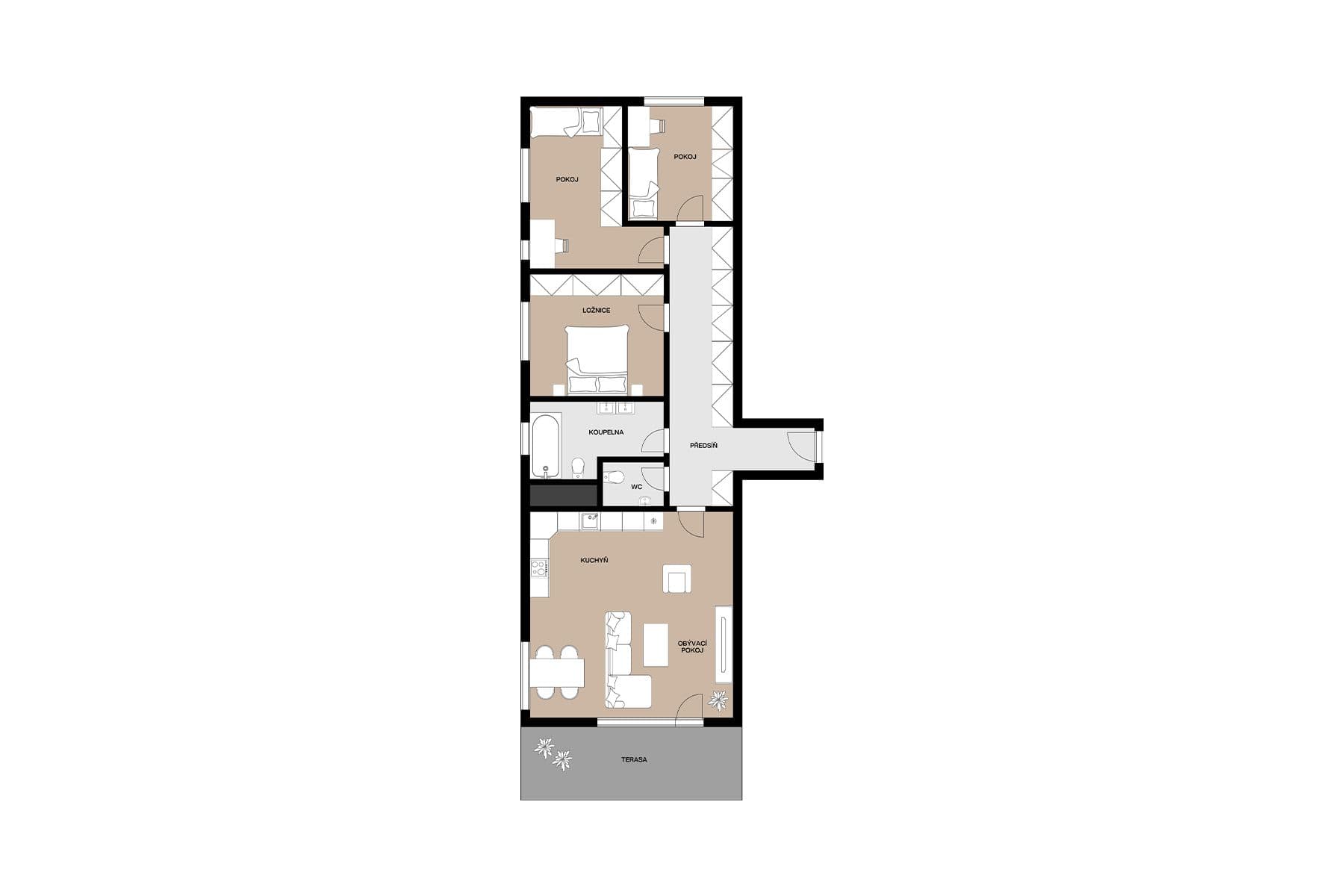 Prodej bytu 4+kk 90 m², Drnovská, Praha, Praha Prodej bytu 4+kk 90 m², Drnovská, Praha, Praha