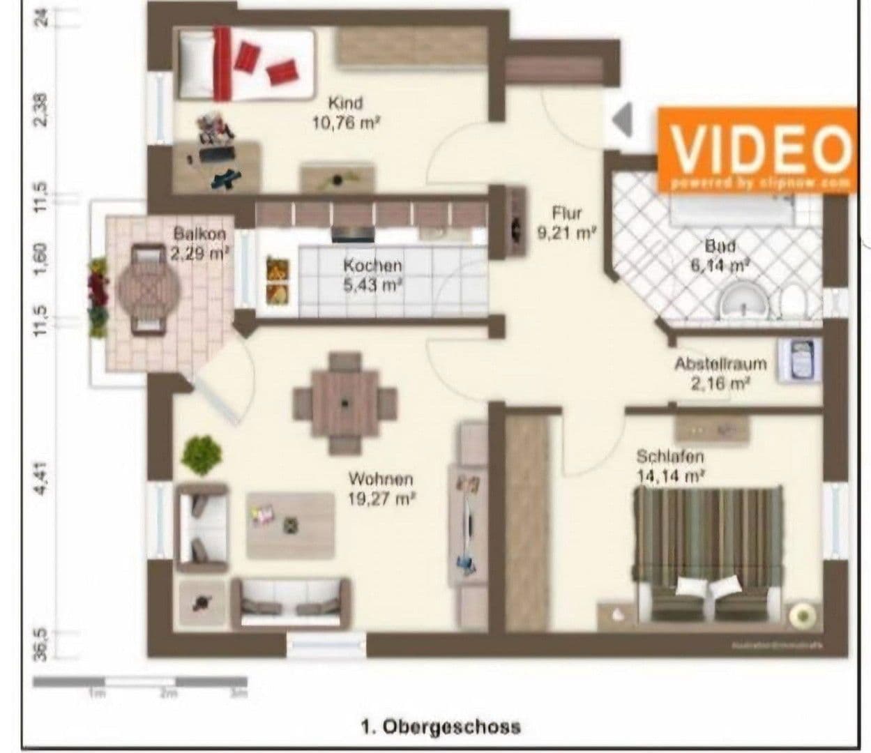 Pronájem bytu 3+kk 69 m², Ettinger Str. 21, Ingolstadt, Bavorsko Pronájem bytu 3+kk 69 m², Ettinger Str. 21, Ingolstadt, Bavorsko