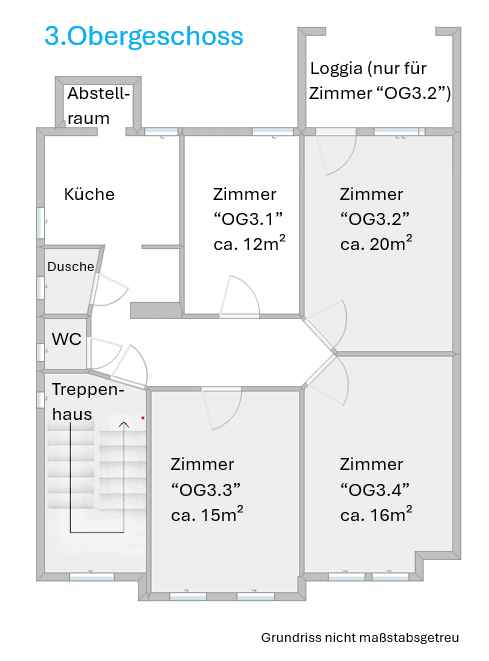 Pronájem bytu 4+1 12 m², Nobbenburger Straße 8, Osnabrück, Dolní Sasko Pronájem bytu 4+1 12 m², Nobbenburger Straße 8, Osnabrück, Dolní Sasko
