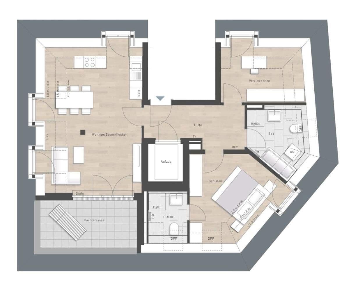 Pronájem bytu 2+kk 76 m², Bauweberstraße, München, Bavorsko Pronájem bytu 2+kk 76 m², Bauweberstraße, München, Bavorsko