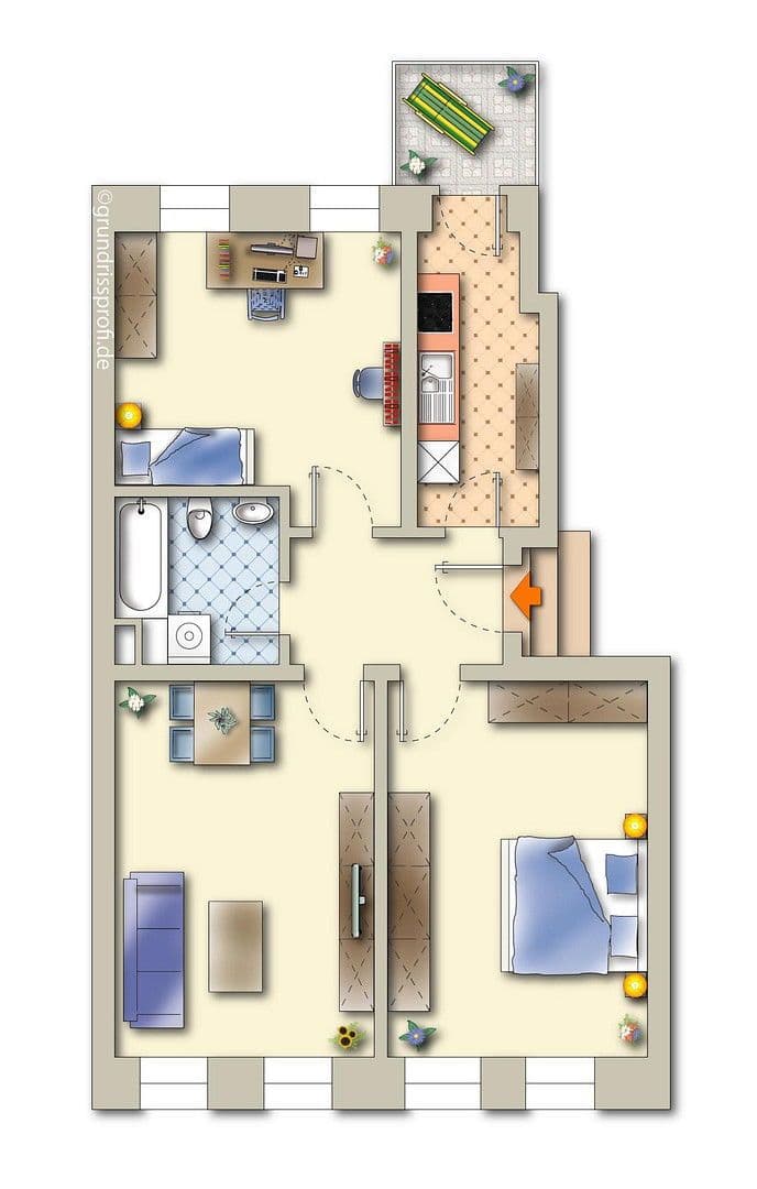Pronájem bytu 3+1 69 m², Am Meilenstein 5, Leipzig, Sasko Pronájem bytu 3+1 69 m², Am Meilenstein 5, Leipzig, Sasko