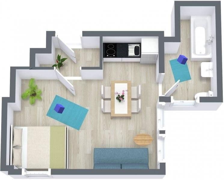 Pronájem bytu 2+1 30 m², Wormser Straße 24, Nackenheim, Porýní-Falc Pronájem bytu 2+1 30 m², Wormser Straße 24, Nackenheim, Porýní-Falc