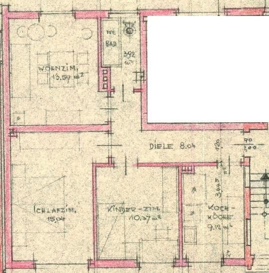 Pronájem bytu 3+kk 60 m², Bochum, Severní Porýní-Vestfálsko Pronájem bytu 3+kk 60 m², Bochum, Severní Porýní-Vestfálsko