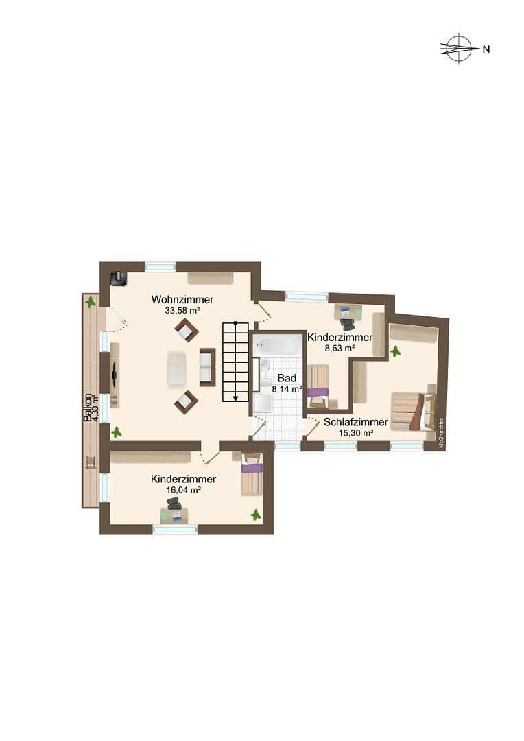 Pronájem domu 155 m², pozemek 250 m², Am Hang 33 B, Dorfhain, Sasko Pronájem domu 155 m², pozemek 250 m², Am Hang 33 B, Dorfhain, Sasko