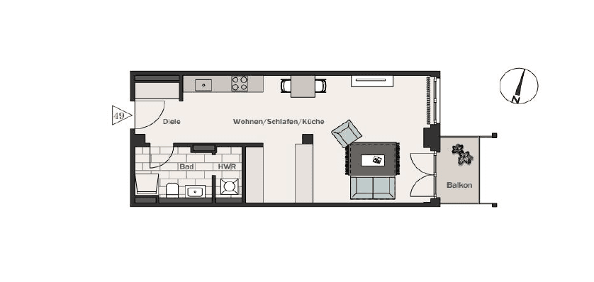 Pronájem bytu 1+1 46 m², Frankfurt am Main, Hessen Pronájem bytu 1+1 46 m², Frankfurt am Main, Hessen