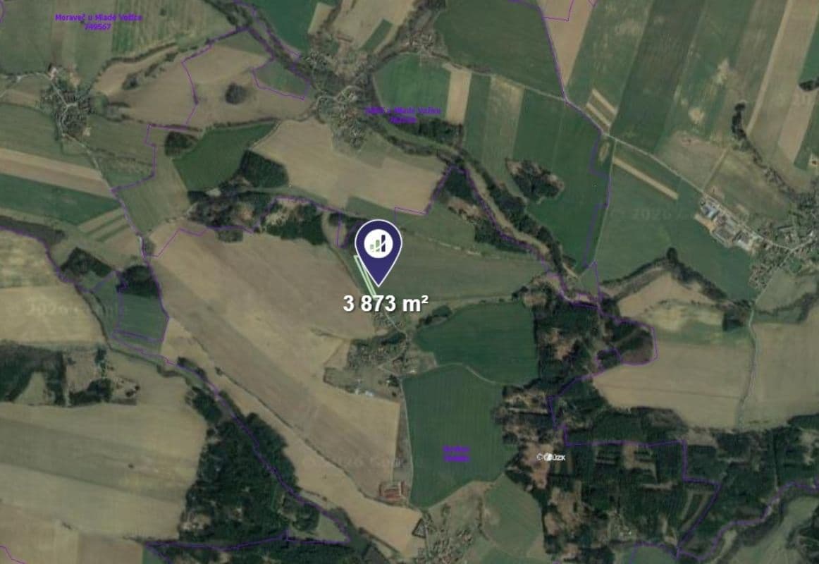 Prodej pozemku 3.873 m², Mladá Vožice, Jihočeský kraj Prodej pozemku 3.873 m², Mladá Vožice, Jihočeský kraj