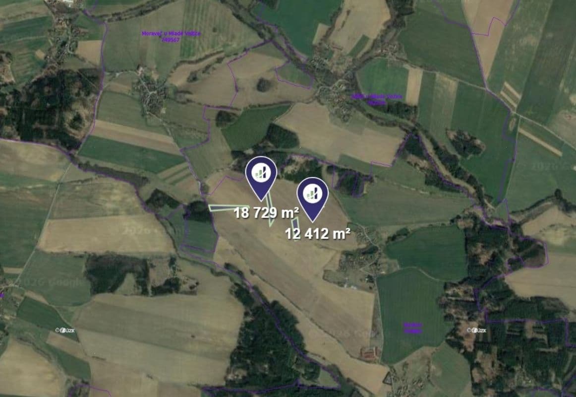 Prodej pozemku 31.141 m², Mladá Vožice, Jihočeský kraj Prodej pozemku 31.141 m², Mladá Vožice, Jihočeský kraj