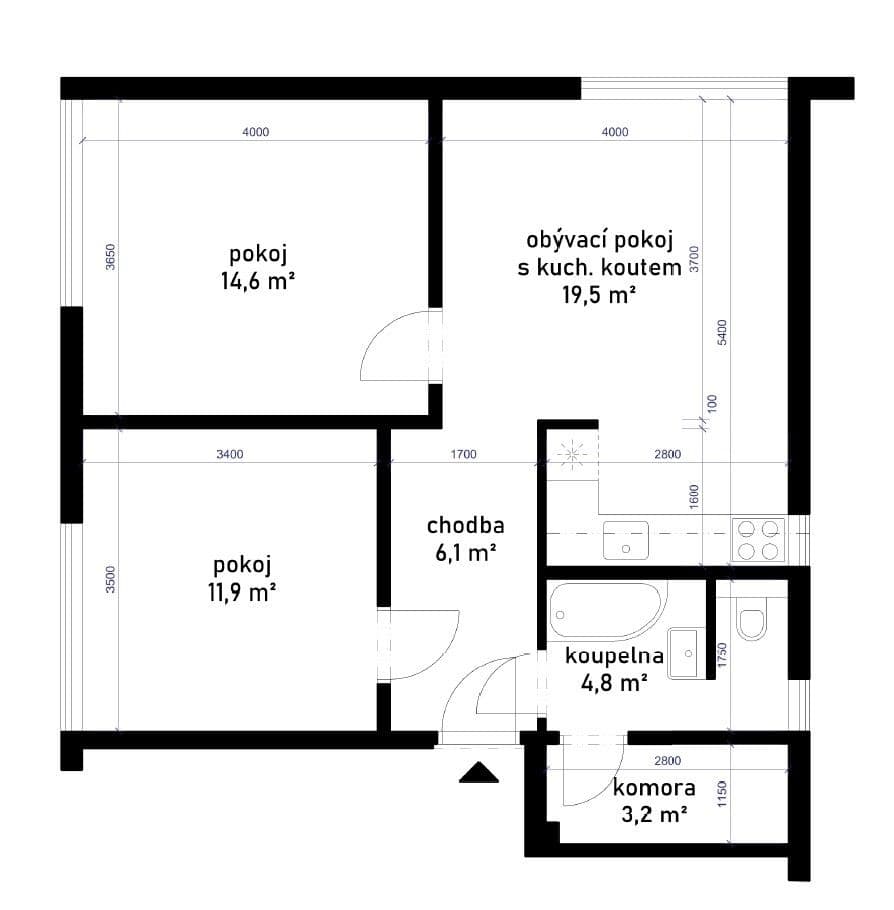 Prodej bytu 3+kk 65 m², Ševcovská, Zlín, Zlínský kraj Prodej bytu 3+kk 65 m², Ševcovská, Zlín, Zlínský kraj