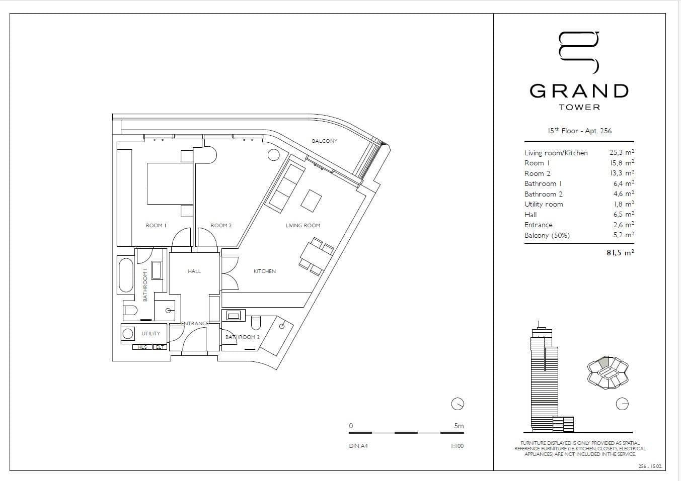 Pronájem bytu 3+1 82 m², Europa-Allee 2, Frankfurt am Main, Hessen Pronájem bytu 3+1 82 m², Europa-Allee 2, Frankfurt am Main, Hessen