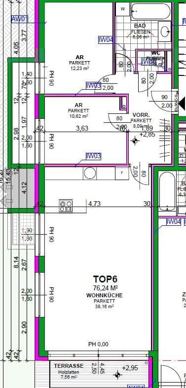 Pronájem bytu 3+1 77 m², Heiligenstädter Straße 395a, Wien, Wien Pronájem bytu 3+1 77 m², Heiligenstädter Straße 395a, Wien, Wien
