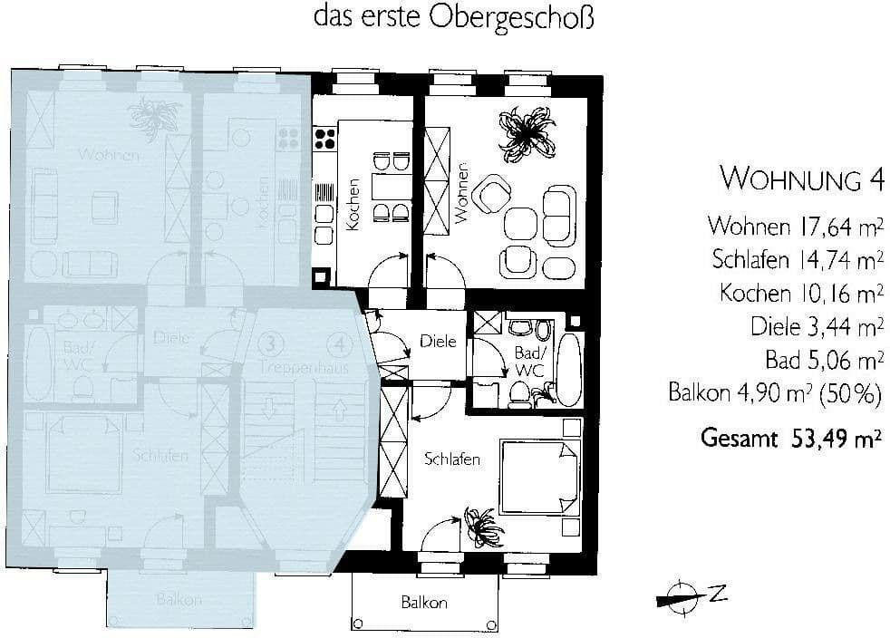 Prodej bytu 2+1 54 m², Schachtstraße 2, Leipzig, Sasko Prodej bytu 2+1 54 m², Schachtstraße 2, Leipzig, Sasko