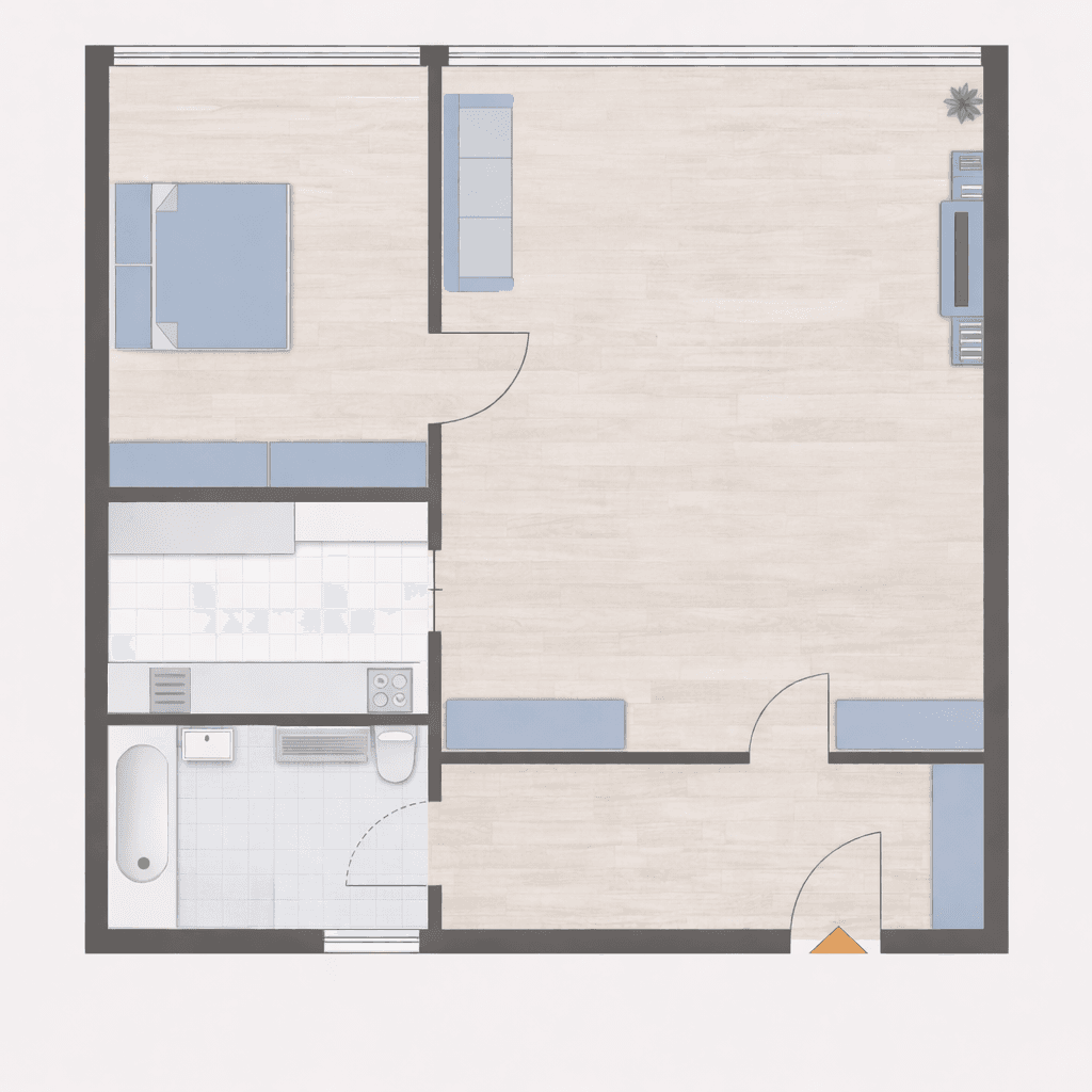 Pronájem bytu 2+1 48 m², Mainz, Porýní-Falc Pronájem bytu 2+1 48 m², Mainz, Porýní-Falc