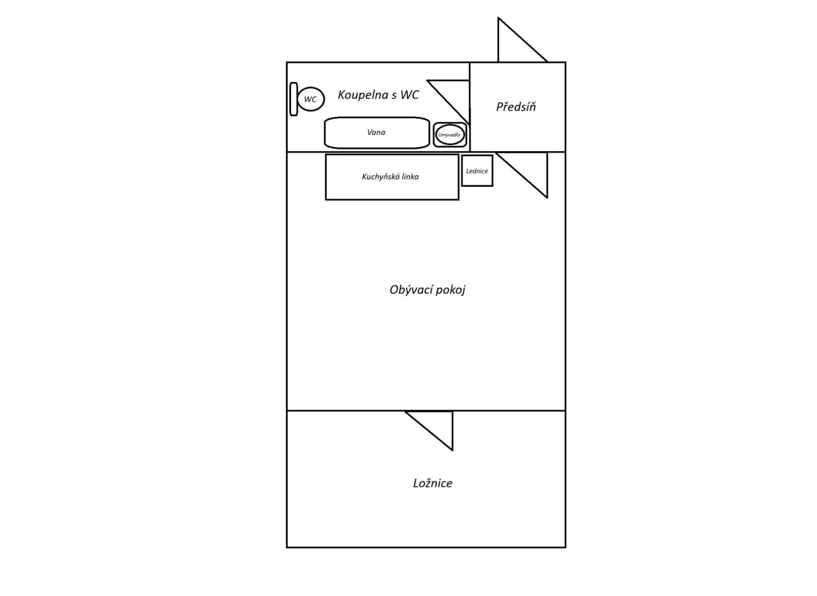 Pronájem bytu 2+kk 42 m², U Nových domů Ⅲ, Praha, Praha Pronájem bytu 2+kk 42 m², U Nových domů Ⅲ, Praha, Praha