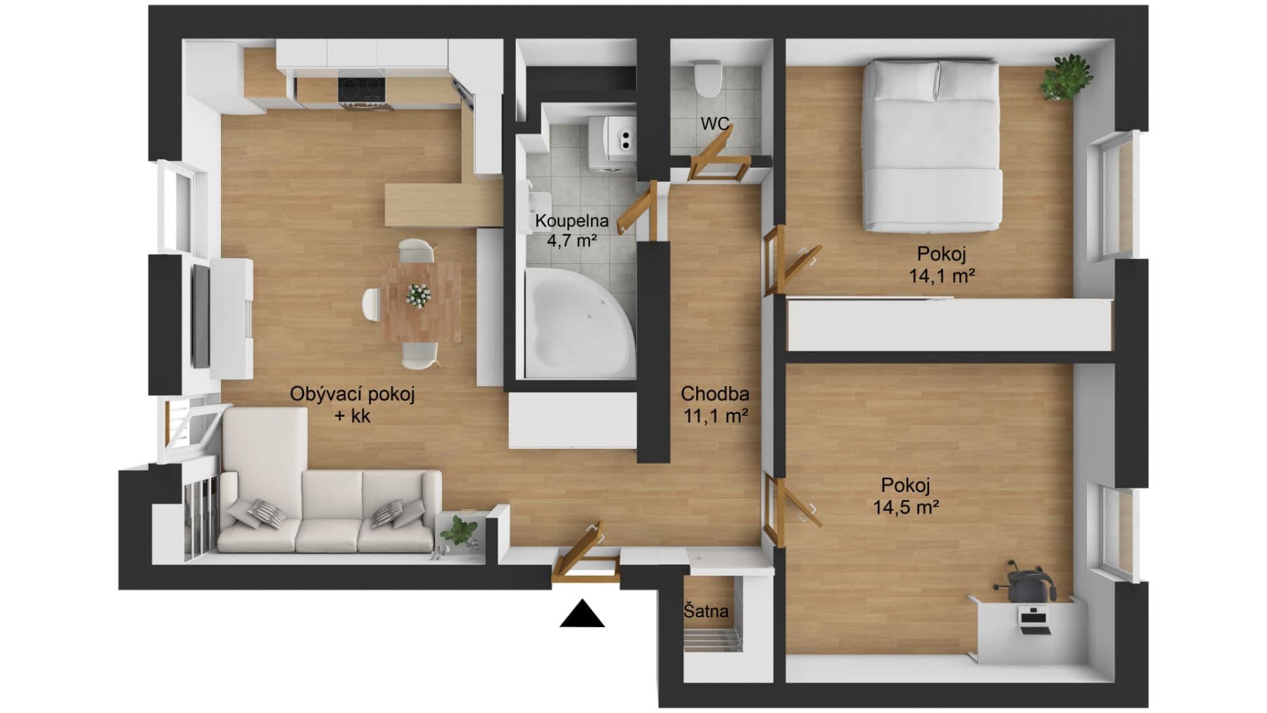 Pronájem bytu 3+kk 70 m², U Třešňovky, Praha, Praha Pronájem bytu 3+kk 70 m², U Třešňovky, Praha, Praha