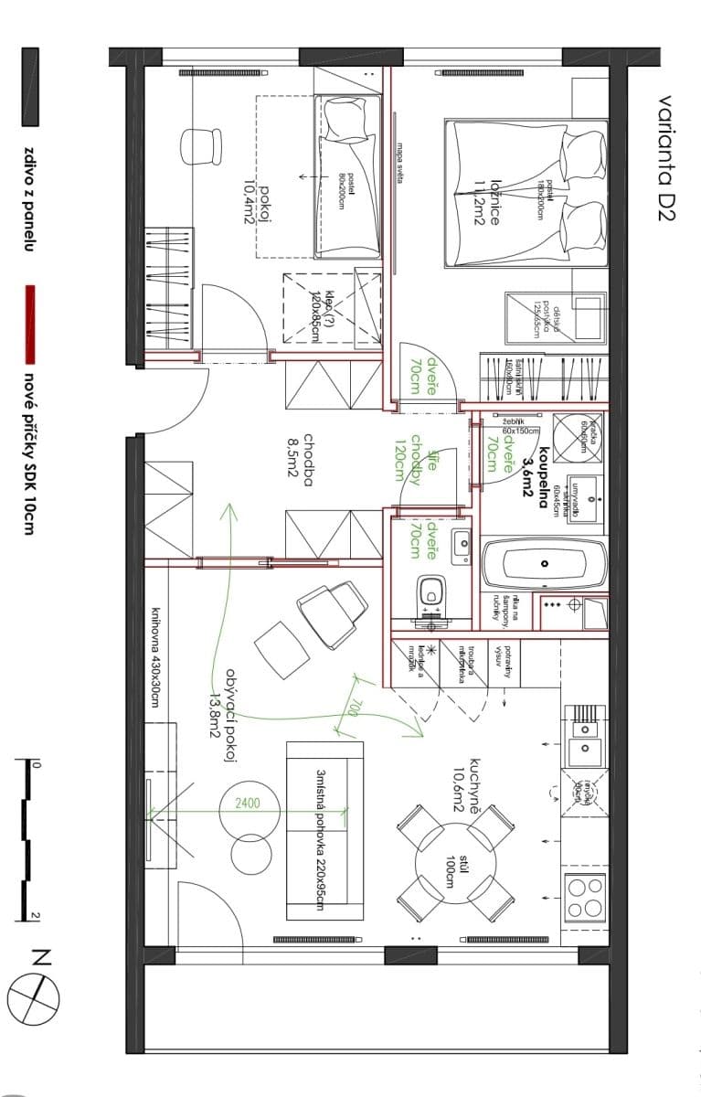 Pronájem bytu 3+kk 68 m², Molákova, Praha, Praha Pronájem bytu 3+kk 68 m², Molákova, Praha, Praha