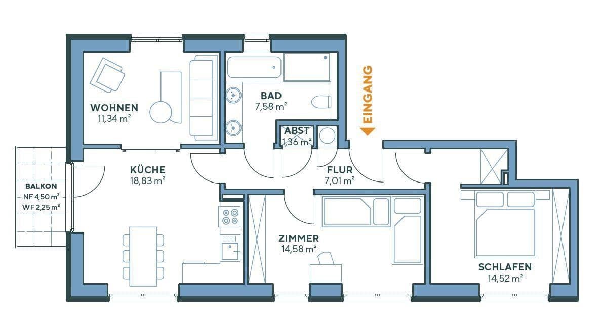 Prodej bytu 3+1 76 m², Am Ziegelteich 66, Hamburg, Hamburg Prodej bytu 3+1 76 m², Am Ziegelteich 66, Hamburg, Hamburg
