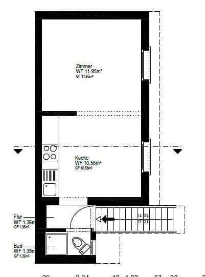 Pronájem bytu 1+1 25 m², Von-Gall-Str. 4, Bochum, Severní Porýní-Vestfálsko Pronájem bytu 1+1 25 m², Von-Gall-Str. 4, Bochum, Severní Porýní-Vestfálsko