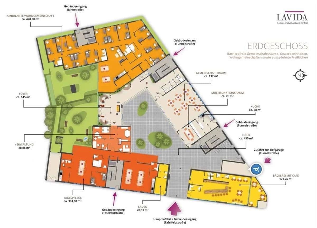 Pronájem bytu 1+kk 51 m², Tunnelstraße 22, Nürnberg, Bavorsko Pronájem bytu 1+kk 51 m², Tunnelstraße 22, Nürnberg, Bavorsko