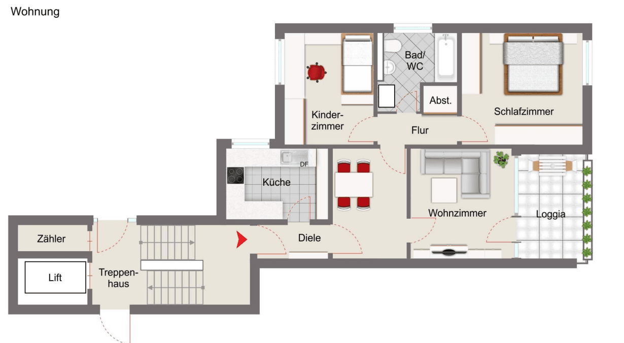Pronájem bytu 3+kk 76 m², Schmiedestraße 13, Herford, Severní Porýní-Vestfálsko Pronájem bytu 3+kk 76 m², Schmiedestraße 13, Herford, Severní Porýní-Vestfálsko
